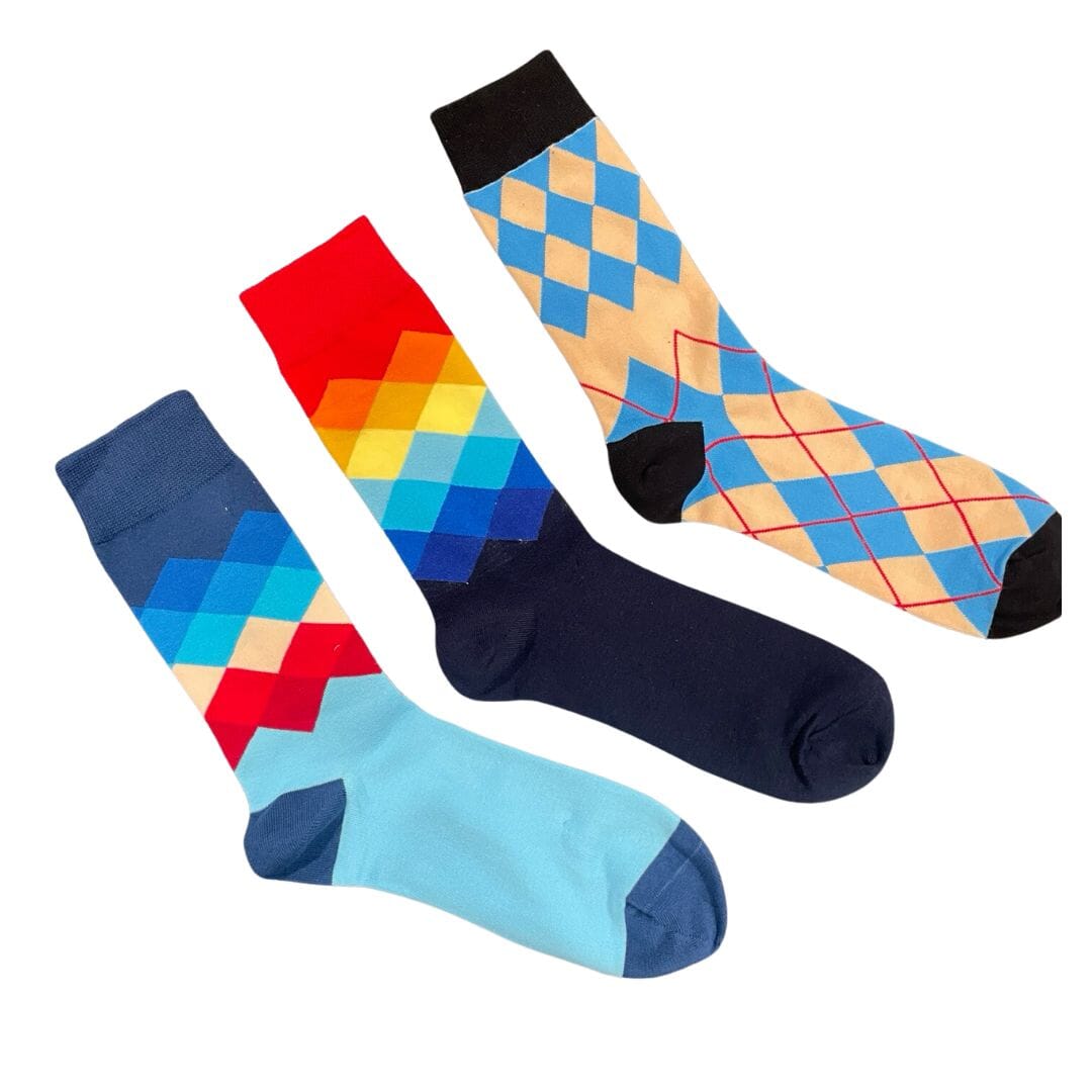Diamond Hunter mismatched men's crew socks | Anyway Socks