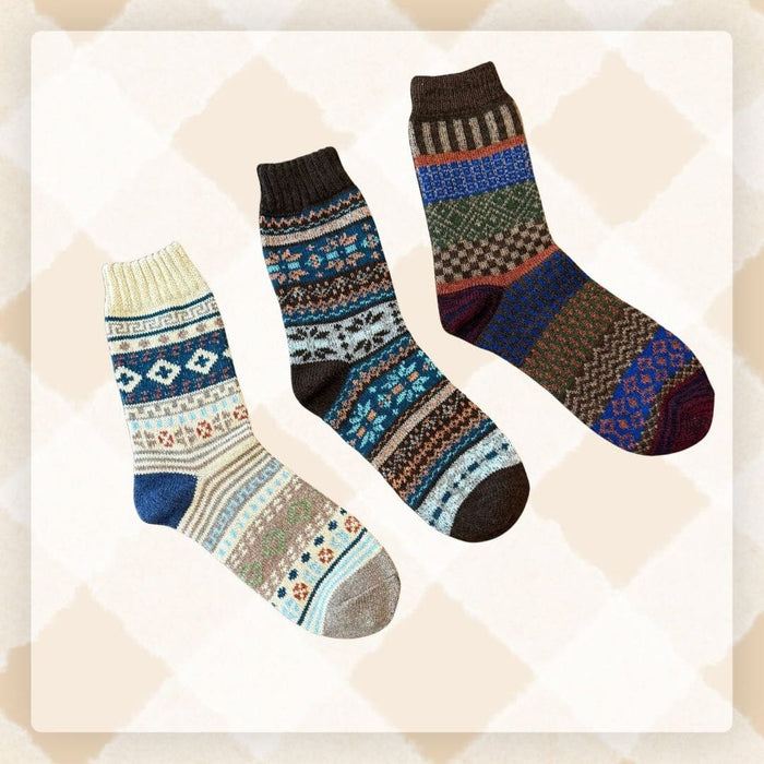 Fireside Fade mismatched women's crew socks | Anyway Socks