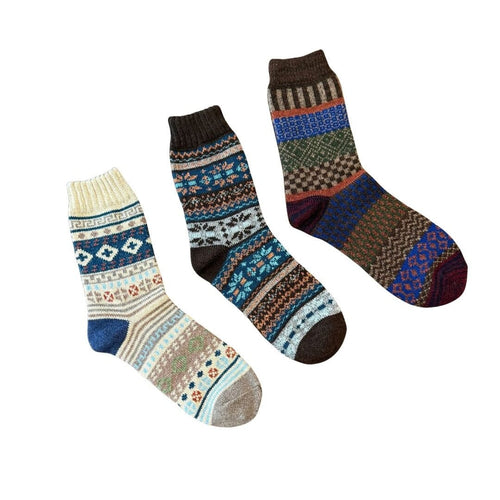 Nordic Crew Socks - Fireside Fade / Women's Shoe Size 6 to 9