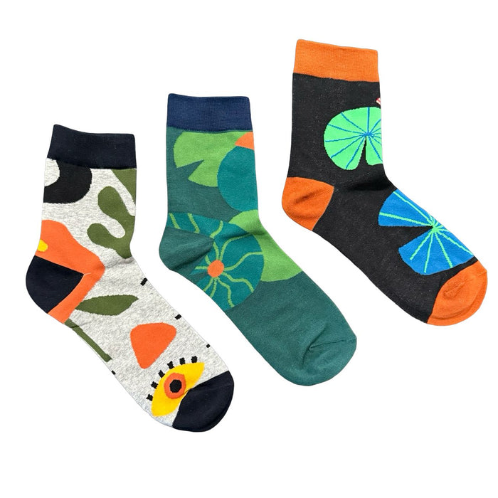 Go With the Current mismatched men's crew socks | Anyway Socks