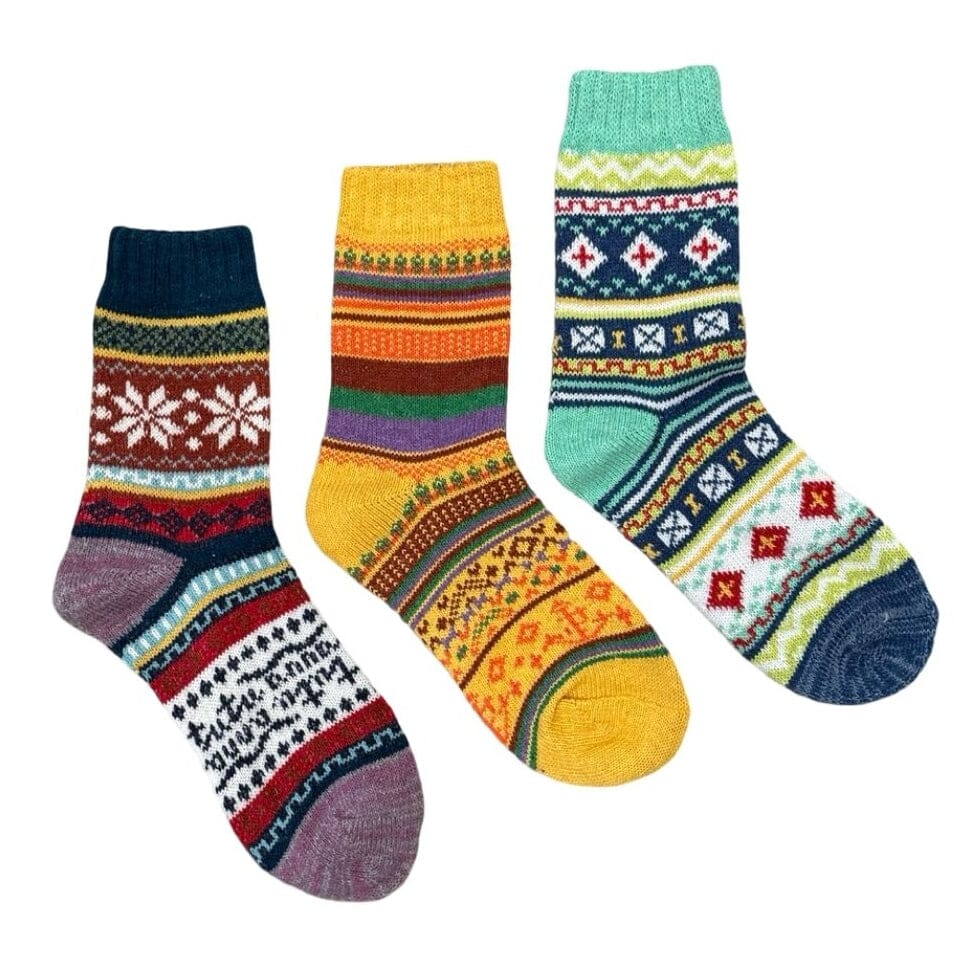 Knit Wit mismatched women's crew socks | Anyway Socks