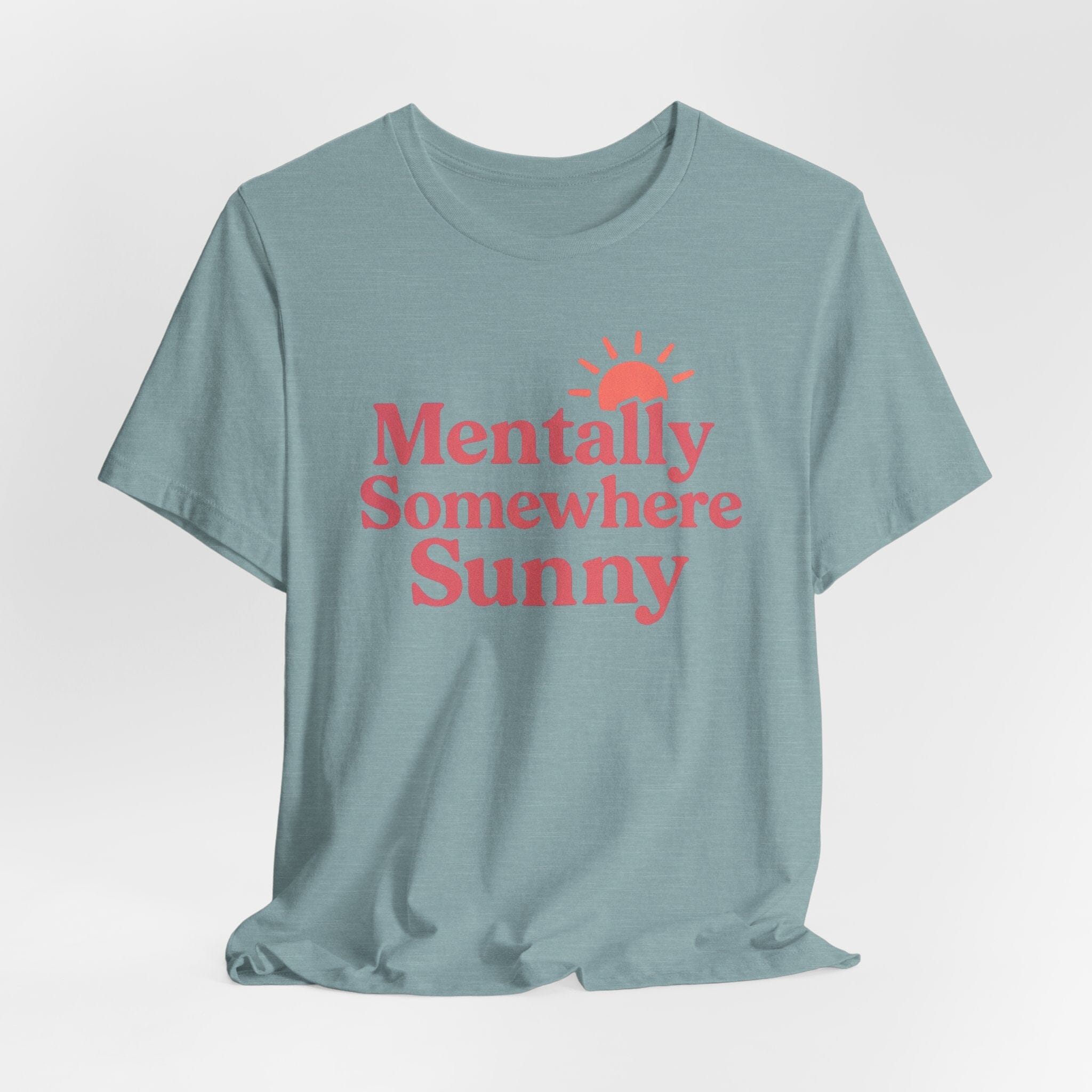 Mentally Somewhere Sunny (Coral) Anyway Socks Heather Blue Lagoon S 