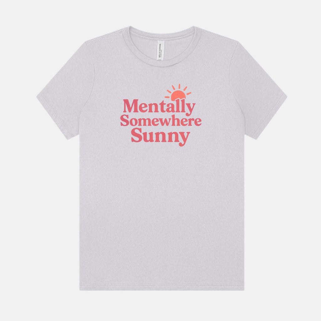 Mentally Somewhere Sunny (Coral) Anyway Socks Lavender Dust S 