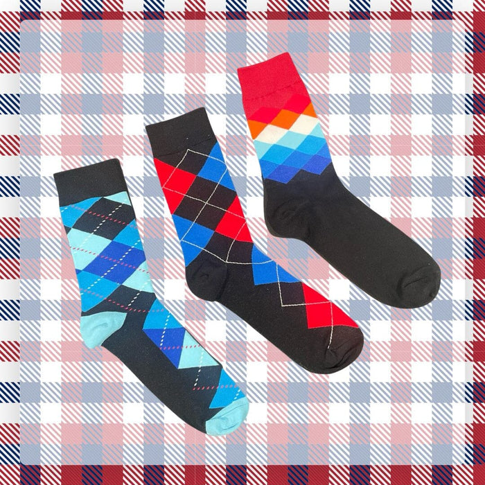Midnight Rush mismatched men's crew socks | Anyway Socks