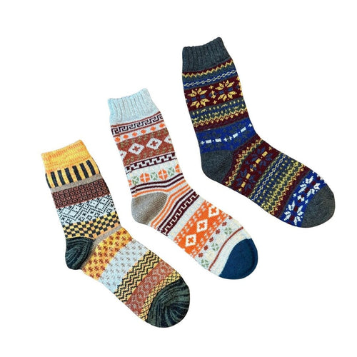 Nordic Crew Socks - Mischievious / Women's Shoe Size 6 to 9