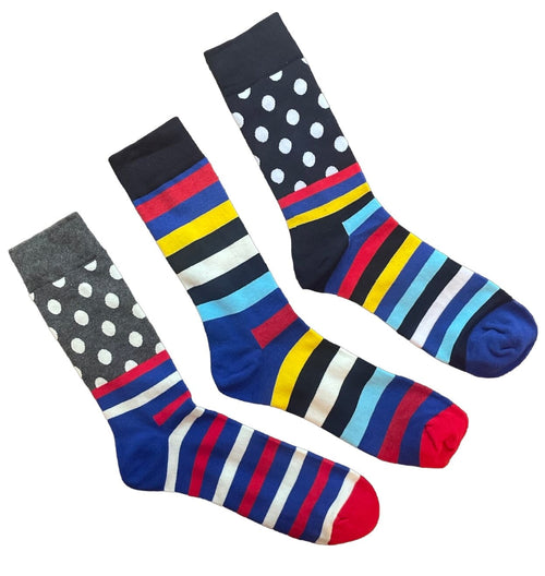 Men's Crew Socks - Morse Code / Men's Shoe Size 6 to 12