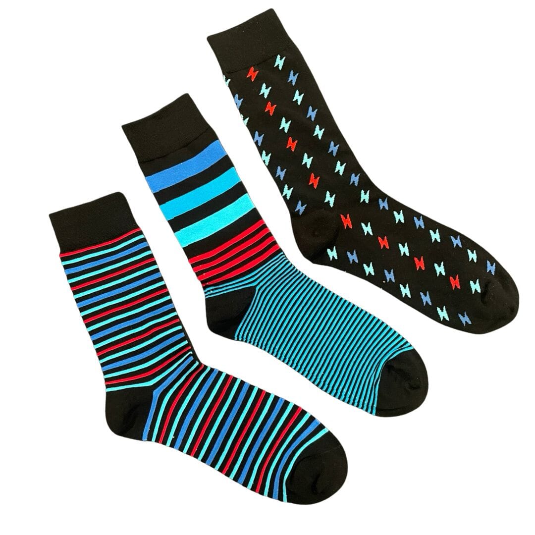 Rhythm and Blues mismatched men's crew socks | Anyway Socks