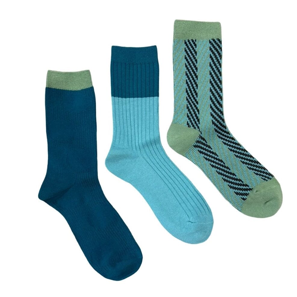 Sail Away mismatched women's crew socks | Anyway Socks
