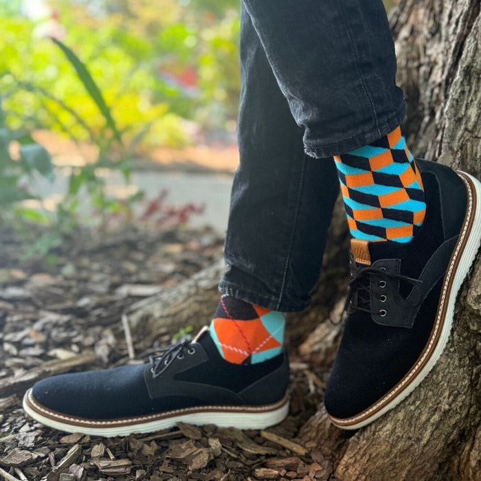 Shockwave mismatched men's crew socks | Anyway Socks