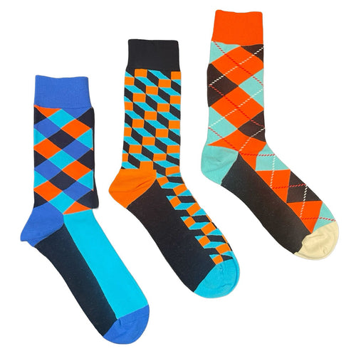 Men's Crew Socks - Shockwave / Men's Shoe Size 6 to 12
