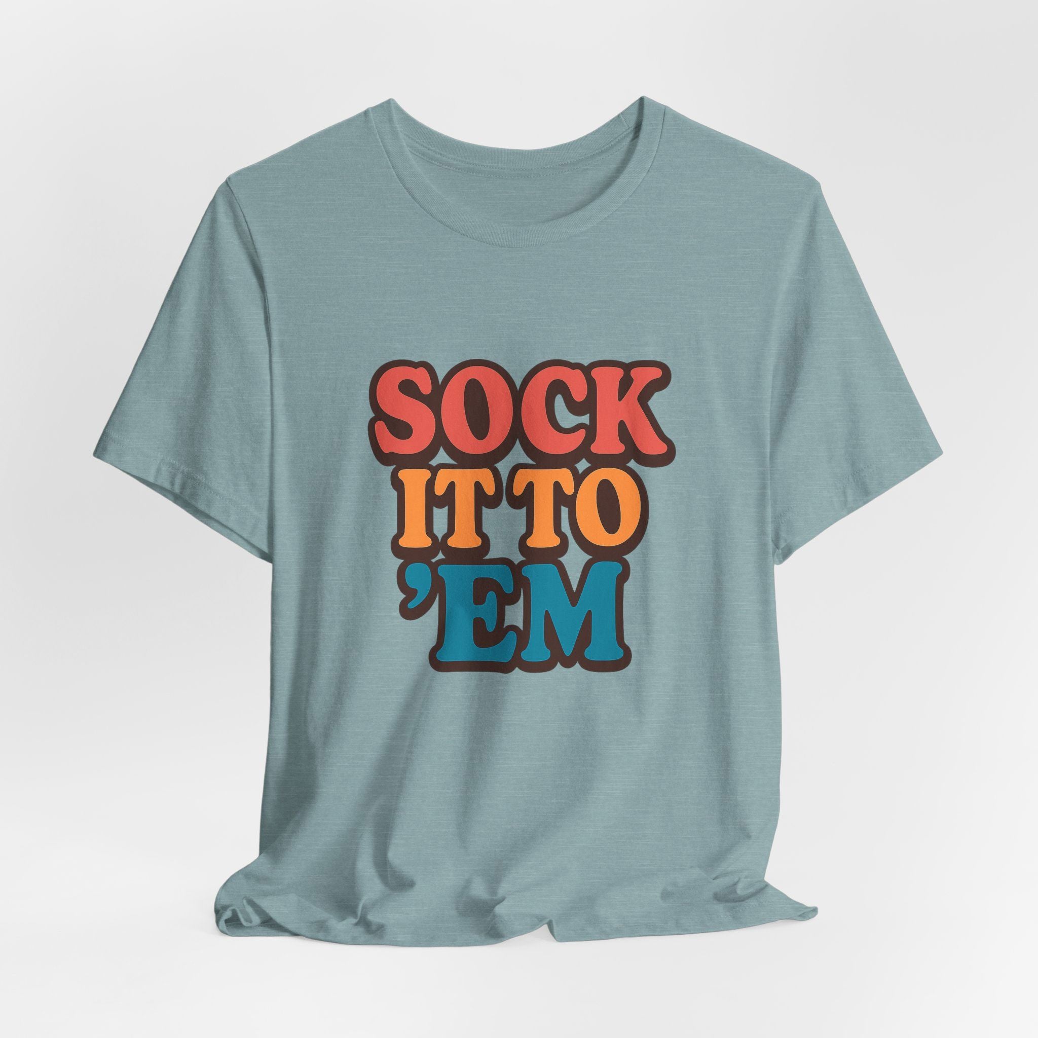 Sock It To 'Em Tee Anyway Socks Heather Blue Lagoon S 