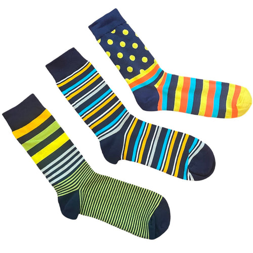 Men's Crew Socks - Walking on Sunshine / Men's Shoe Size 6 to 12