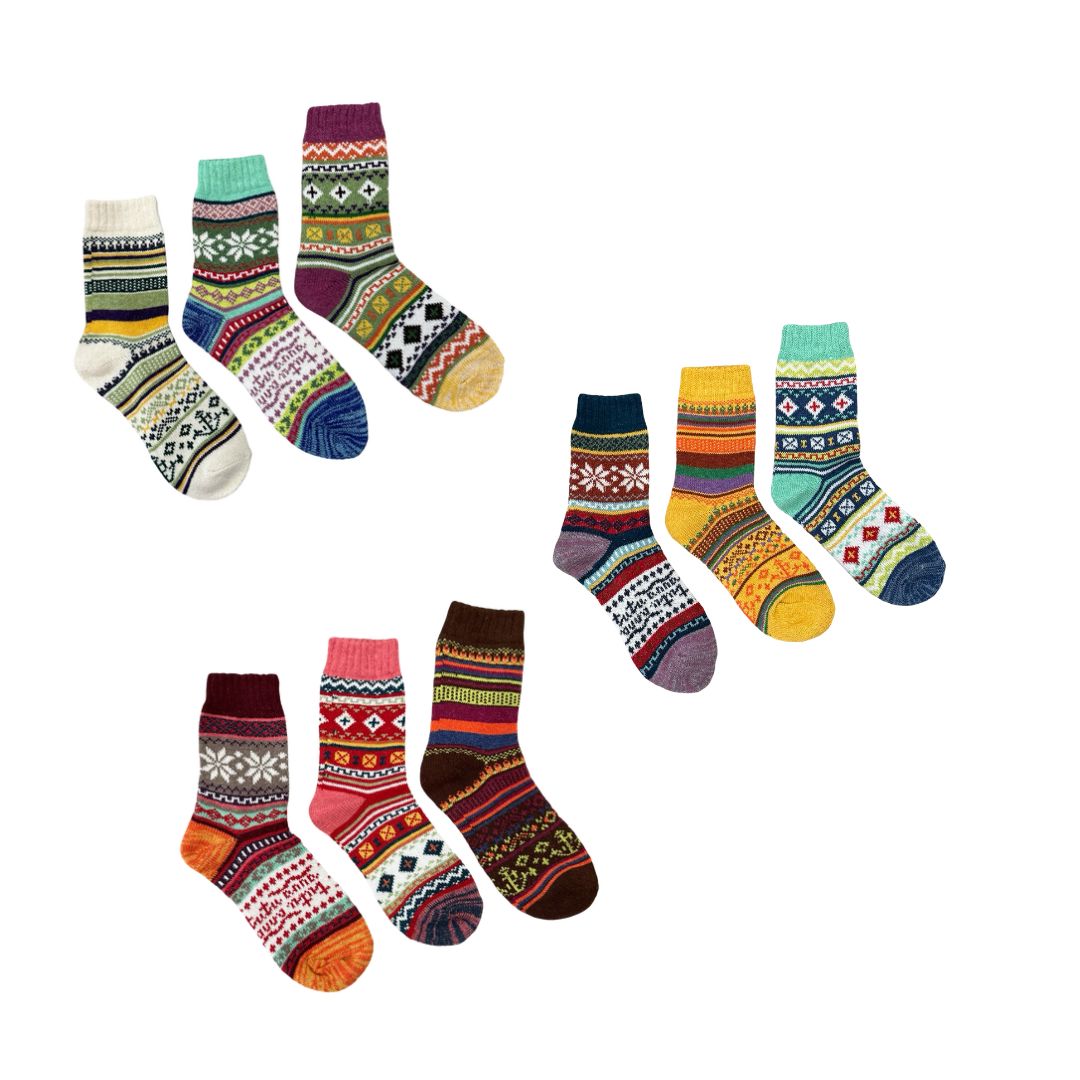 Women's Crew Socks Gift Bundles Anyway Around the Fire Bundle Women's Shoe Size 6 to 9 