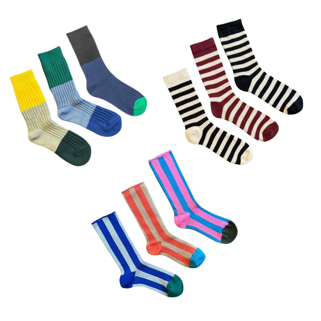 Women's Crew Socks Gift Bundles Anyway Socks Simply Unmatched Bundle Women's Shoe Size 6 to 9 