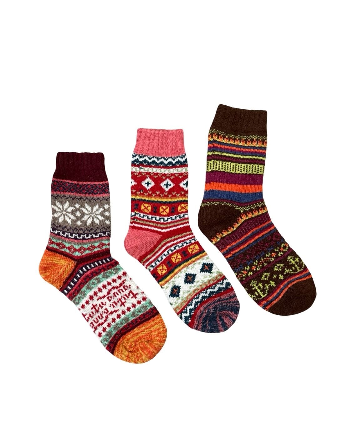 Women's Nordic Crew Socks Anyway Socks Knit Happens Women's Shoe Size 6 to 9 