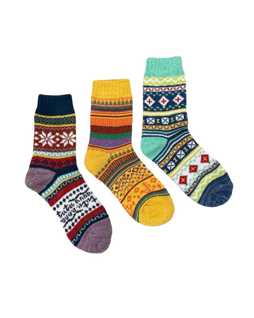 Nordic Crew Socks - Knit Wit / Women's Shoe Size 6 to 9