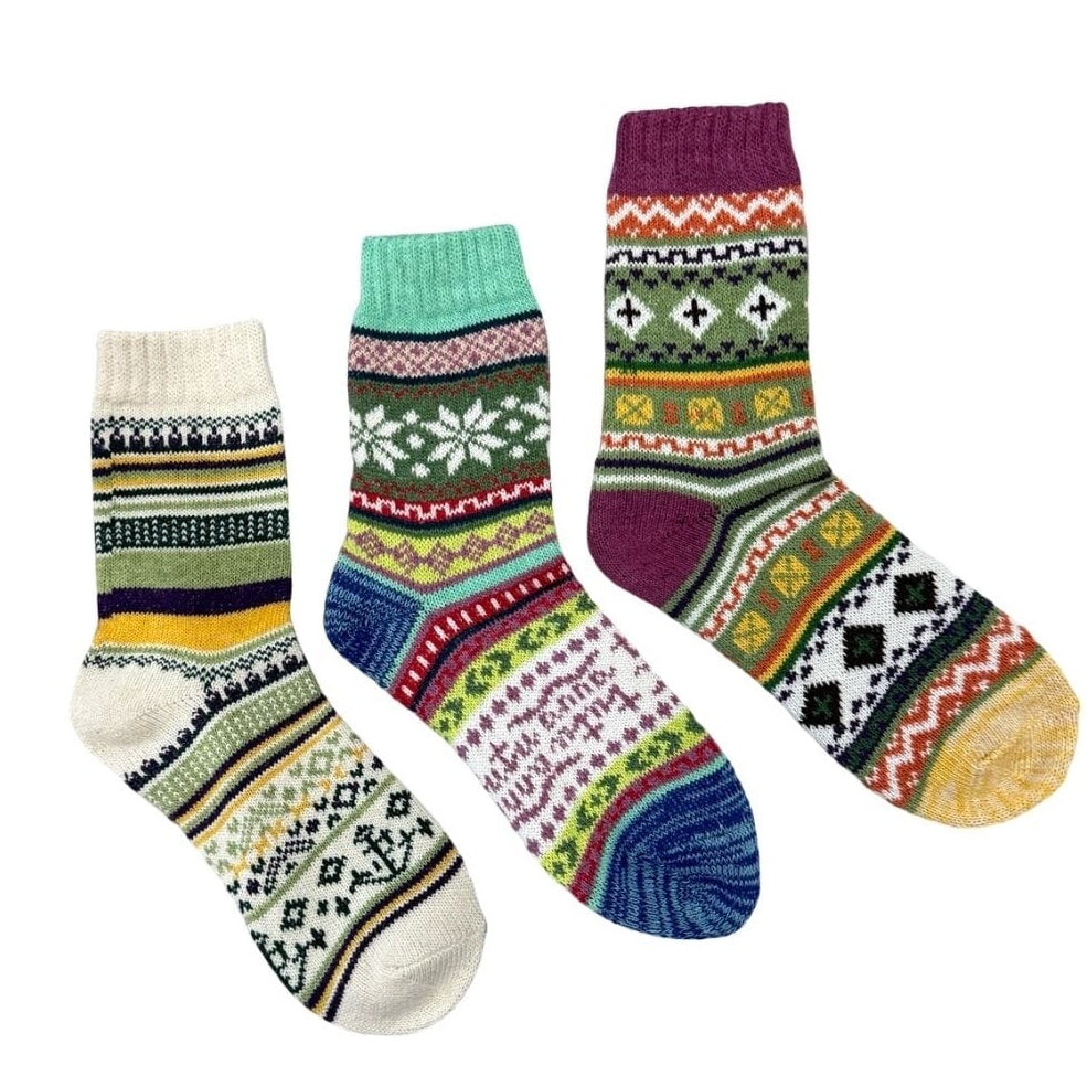 Women's Nordic Crew Socks Anyway Socks Snug Life Women's Shoe Size 6 to 9 