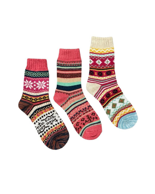 Nordic Crew Socks - Warm Feelings / Women's Shoe Size 6 to 9