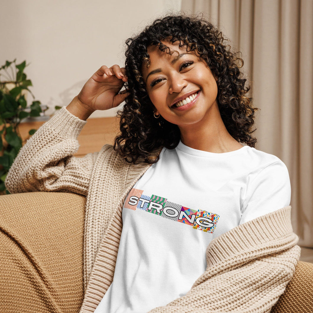 STRONG Block T-Shirt Anyway Socks White S 