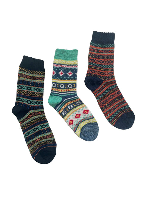 Nordic Crew Socks - Aqua Velvet / Women's Shoe Size 6 to 9