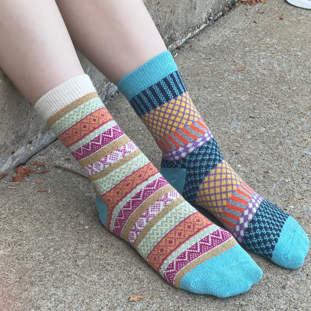 Fallish mismatched women's crew socks | Anyway Socks
