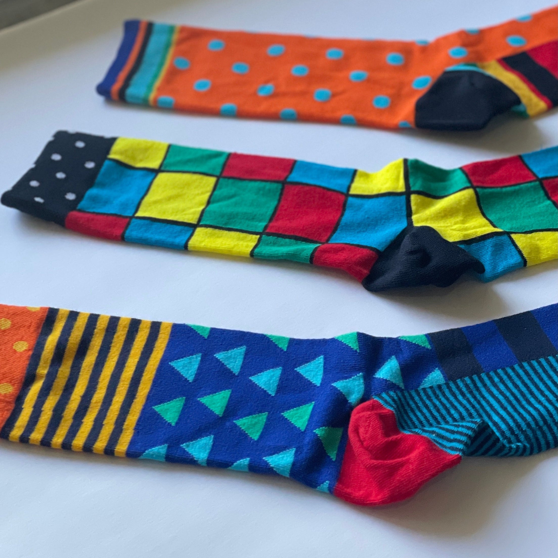 Festive Feet mismatched holiday crew socks | Anyway Socks