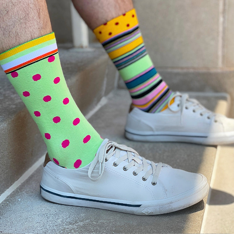Minty Fresh mismatched crew socks | Anyway Socks